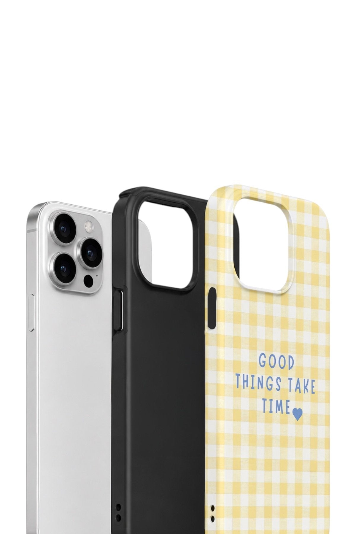 iPhone 14 Pro Max Vorian Çift Katmanlı Kılıf Good Things Gingham