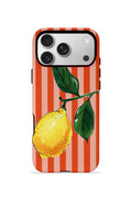 iPhone 17 Pro Max Vorian Çift Katmanlı MagSafe Kılıf Sicilian Lemon Red Stripe
