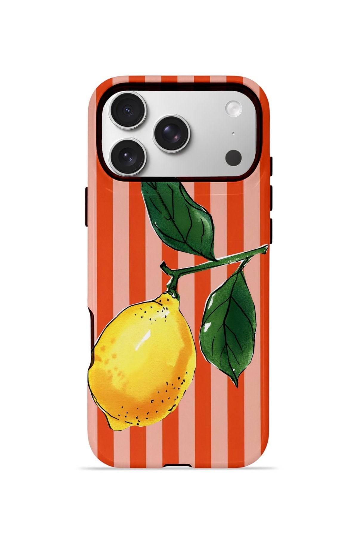 iPhone 17 Pro Max Vorian Çift Katmanlı MagSafe Kılıf Sicilian Lemon Red Stripe