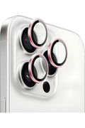 iPhone 16 Pro - Pro Max Metal Kamera Koruyucu Lens Pembe