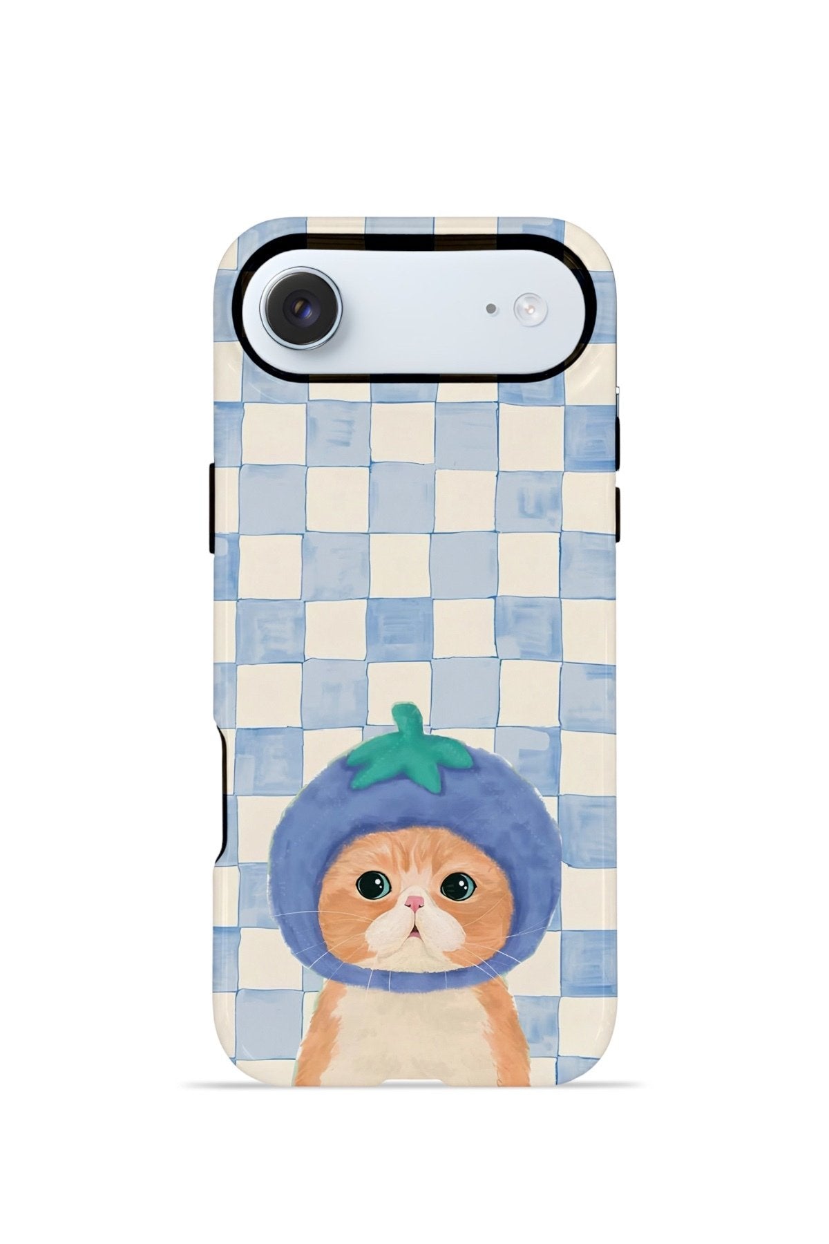 iPhone 17 Air Vorian Çift Katmanlı MagSafe Kılıf Blueberry Cat Check