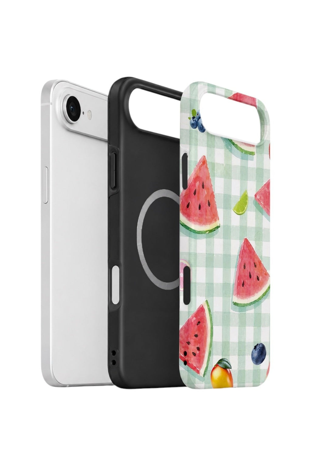 iPhone 17 Air Vorian Çift Katmanlı MagSafe Kılıf Watermelon Picnic Gingham