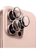 iPhone 16 Pro Max - Pro Metal Kamera Koruyucu Lens Çöl Sarı