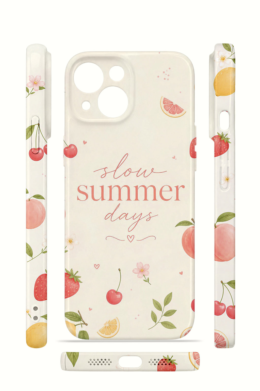 iPhone 14 Valestra İnce Kamera Korumalı Mika Kılıf Slow Summer Days