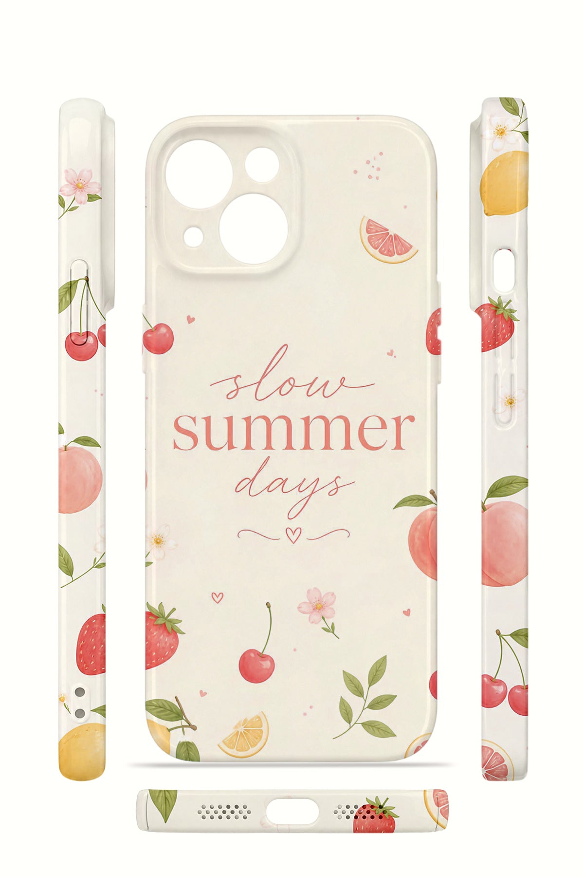 iPhone 15 Plus Valestra İnce Kamera Korumalı Mika Kılıf Slow Summer Days