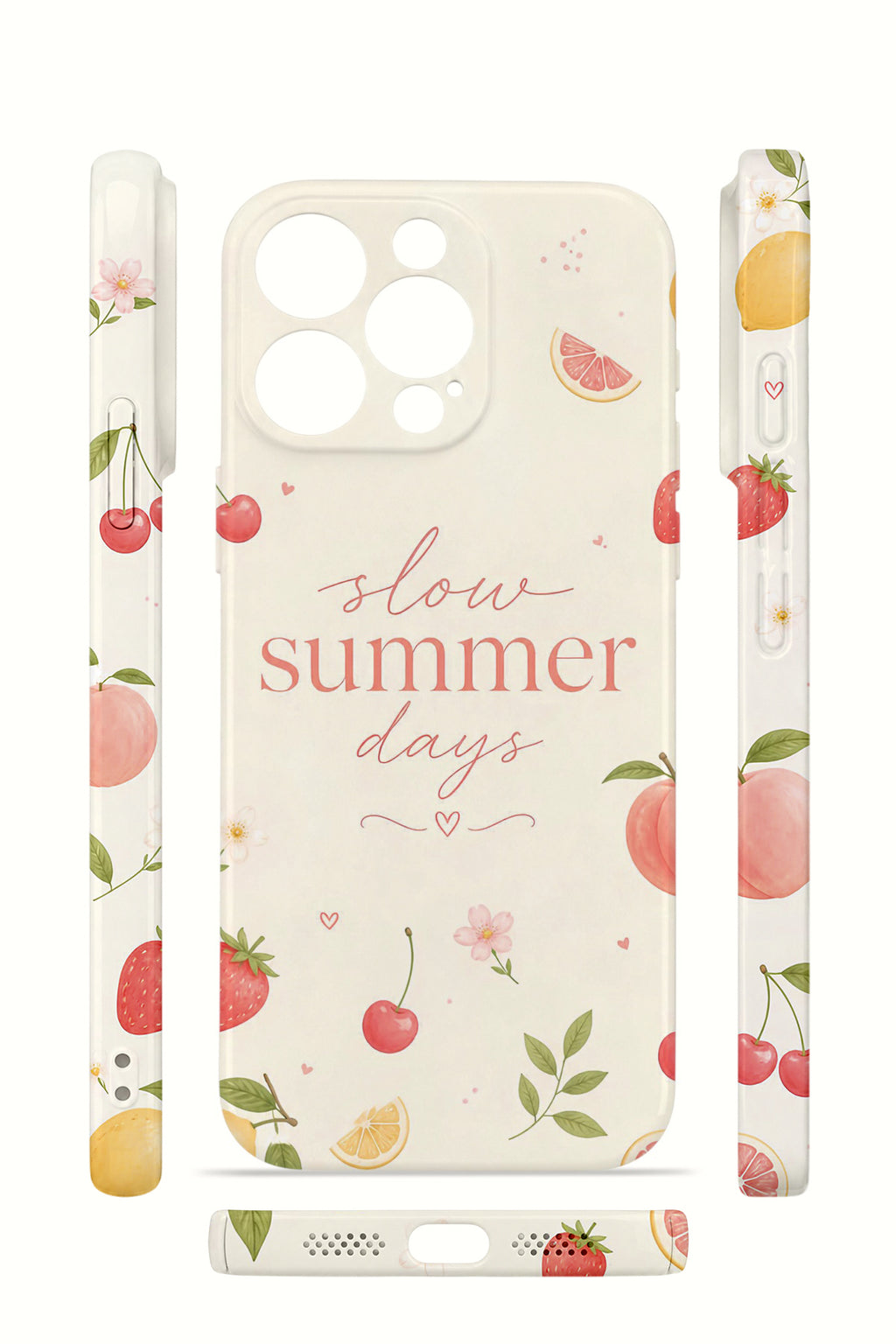 iPhone 15 Pro Valestra İnce Kamera Korumalı Mika Kılıf Slow Summer Days