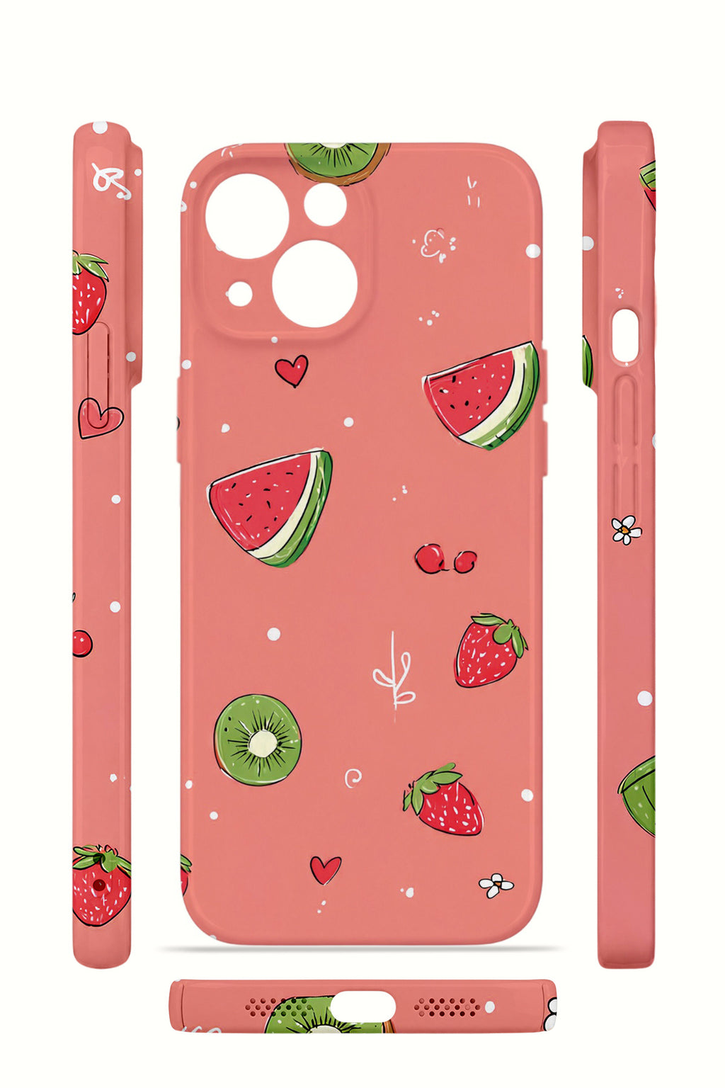 iPhone 13 Valestra İnce Kamera Korumalı Mika Kılıf Summer Fruit Crush