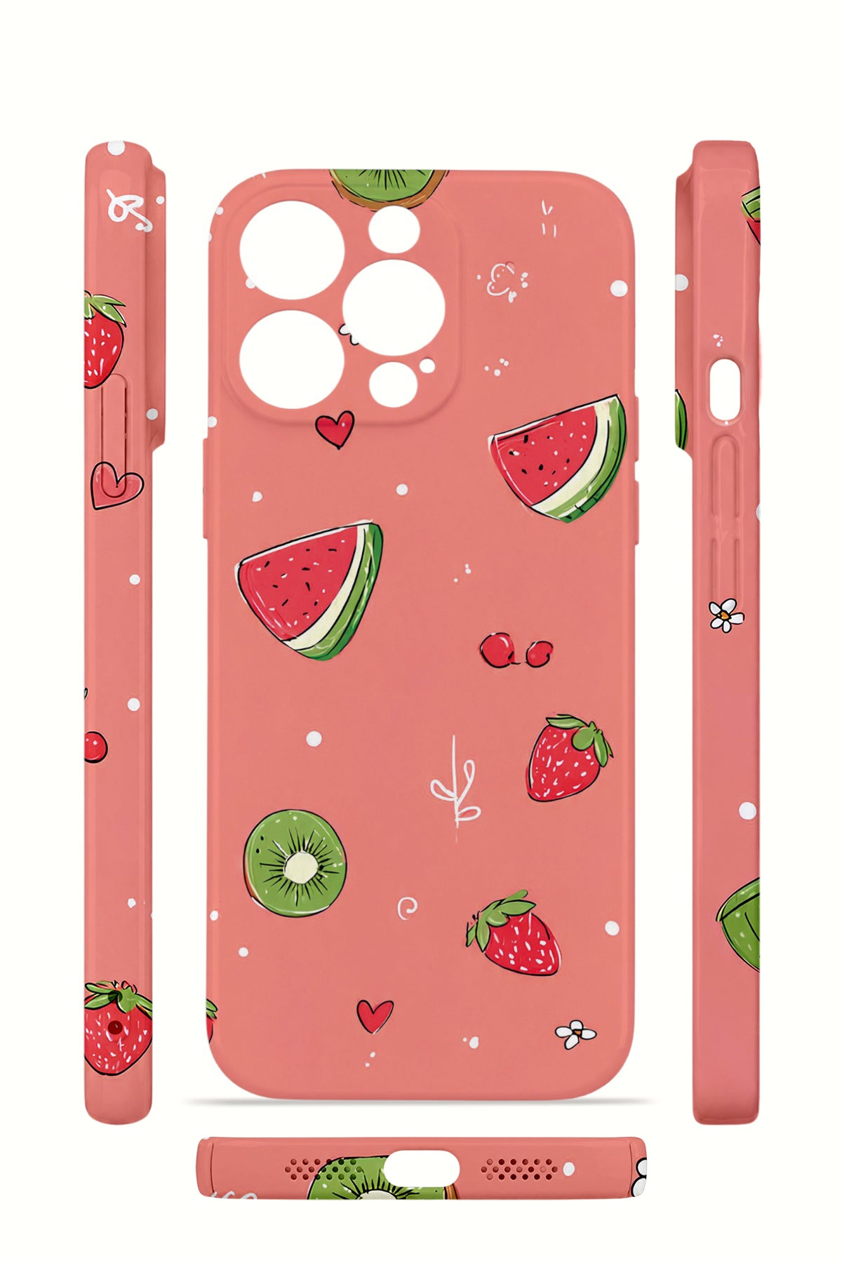 iPhone 14 Pro Valestra İnce Kamera Korumalı Mika Kılıf Summer Fruit Crush