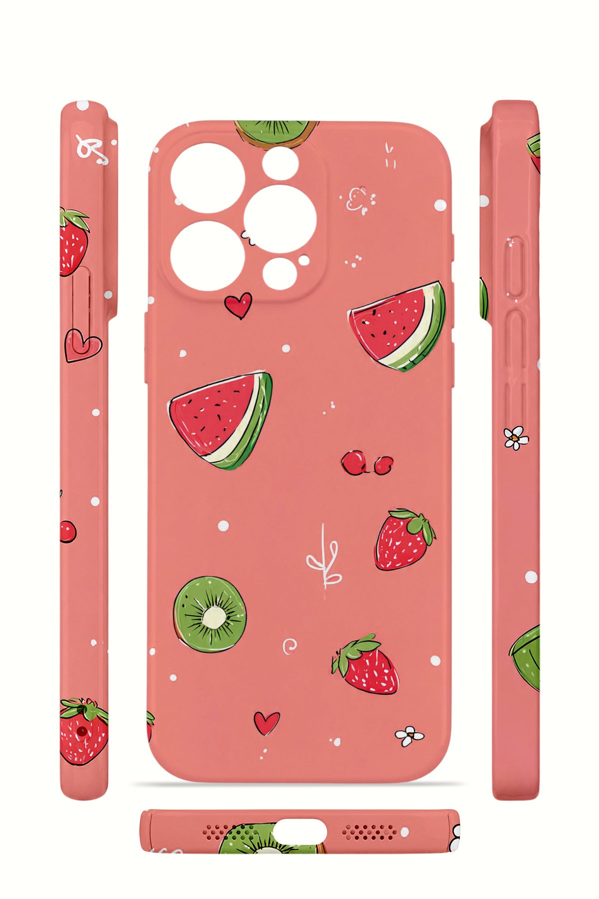 iPhone 15 Pro Valestra İnce Kamera Korumalı Mika Kılıf Summer Fruit Crush