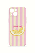 iPhone 13 Valestra İnce Kamera Korumalı Mika Kılıf Summer Vibes Lemon