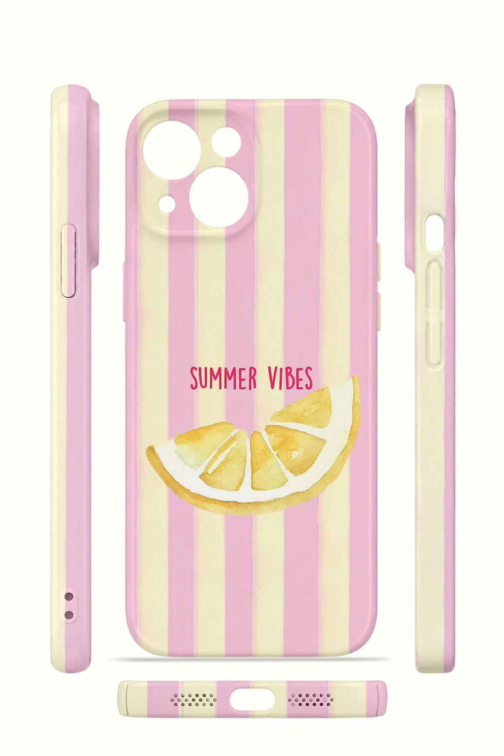 iPhone 14 Plus Valestra İnce Kamera Korumalı Mika Kılıf Summer Vibes Lemon