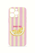 iPhone 13 Pro Max Valestra İnce Kamera Korumalı Mika Kılıf Summer Vibes Lemon
