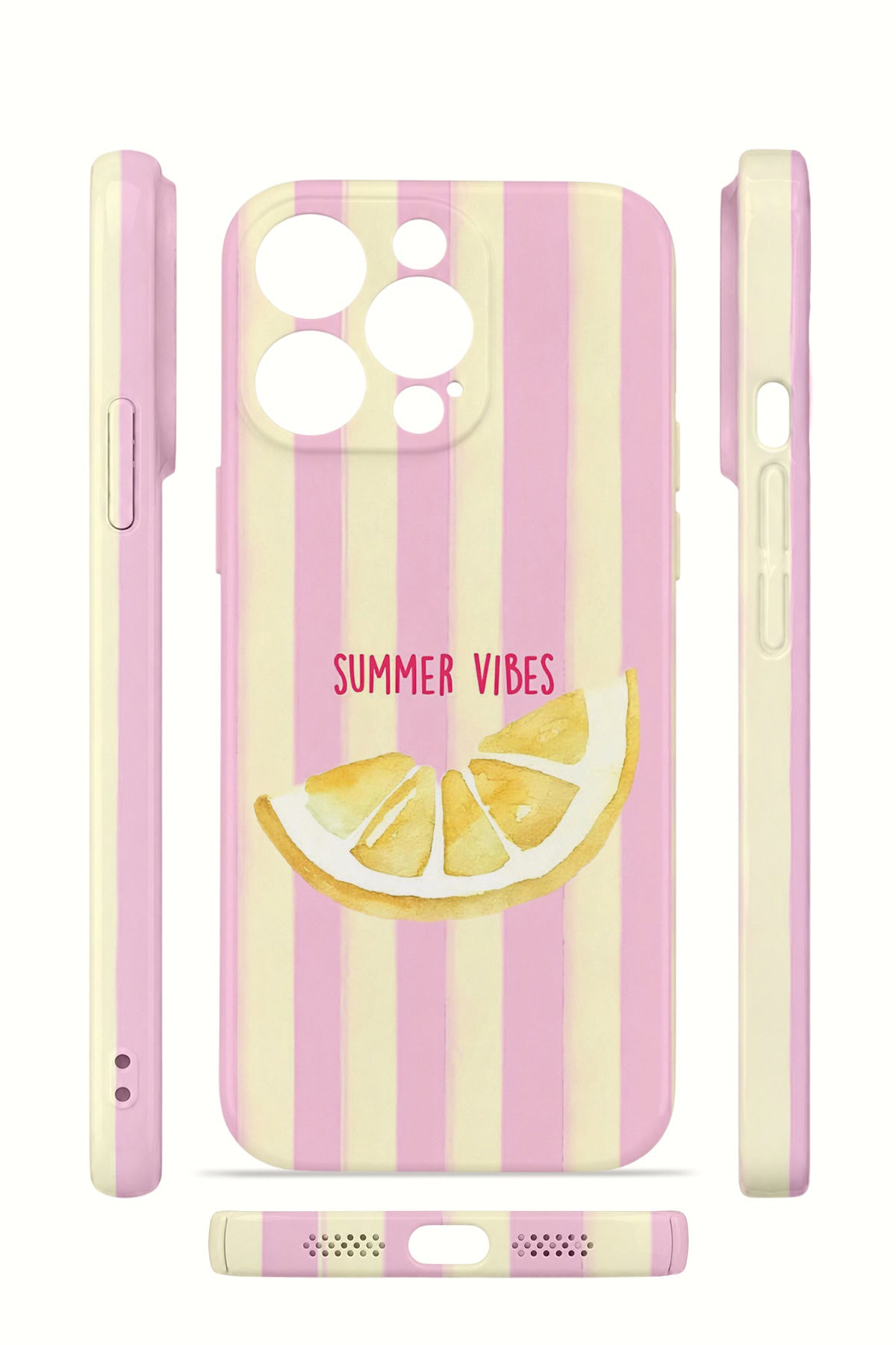 iPhone 13 Pro Max Valestra İnce Kamera Korumalı Mika Kılıf Summer Vibes Lemon