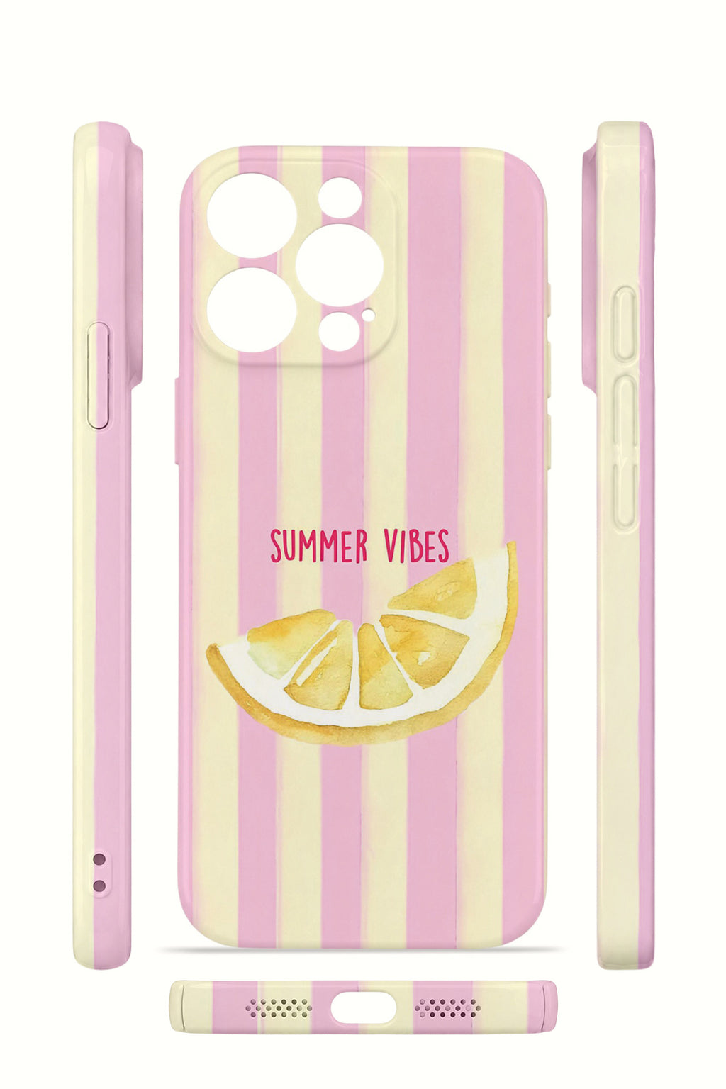 iPhone 15 Pro Max Valestra İnce Kamera Korumalı Mika Kılıf Summer Vibes Lemon