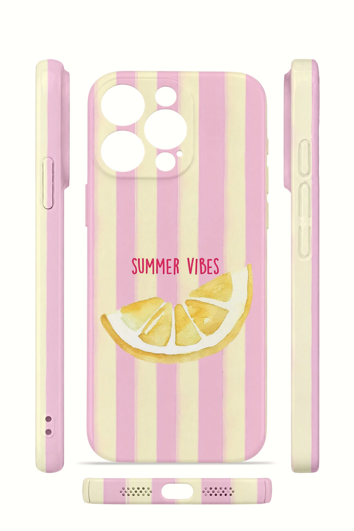iPhone 15 Pro Max Valestra İnce Kamera Korumalı Mika Kılıf Summer Vibes Lemon