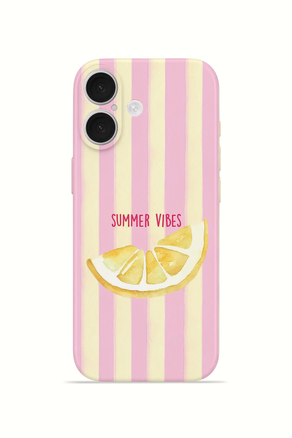 iPhone 16 Valestra İnce Kamera Korumalı Mika Kılıf Summer Vibes Lemon