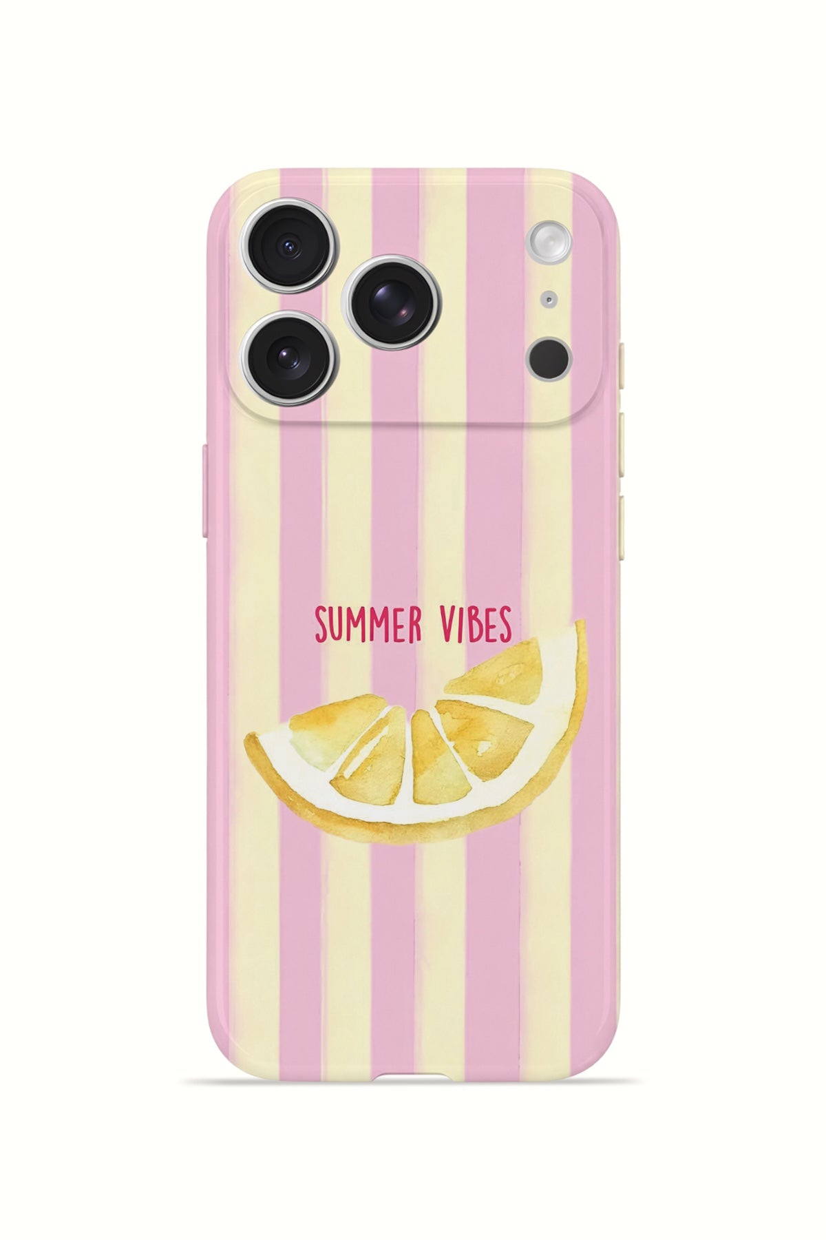 iPhone 17 Pro Valestra İnce Kamera Korumalı Mika Kılıf Summer Vibes Lemon